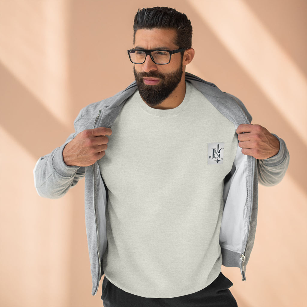 J&G Classic Crewneck Sweatshirt – Minimal Logo | Designed by Jess & Gus