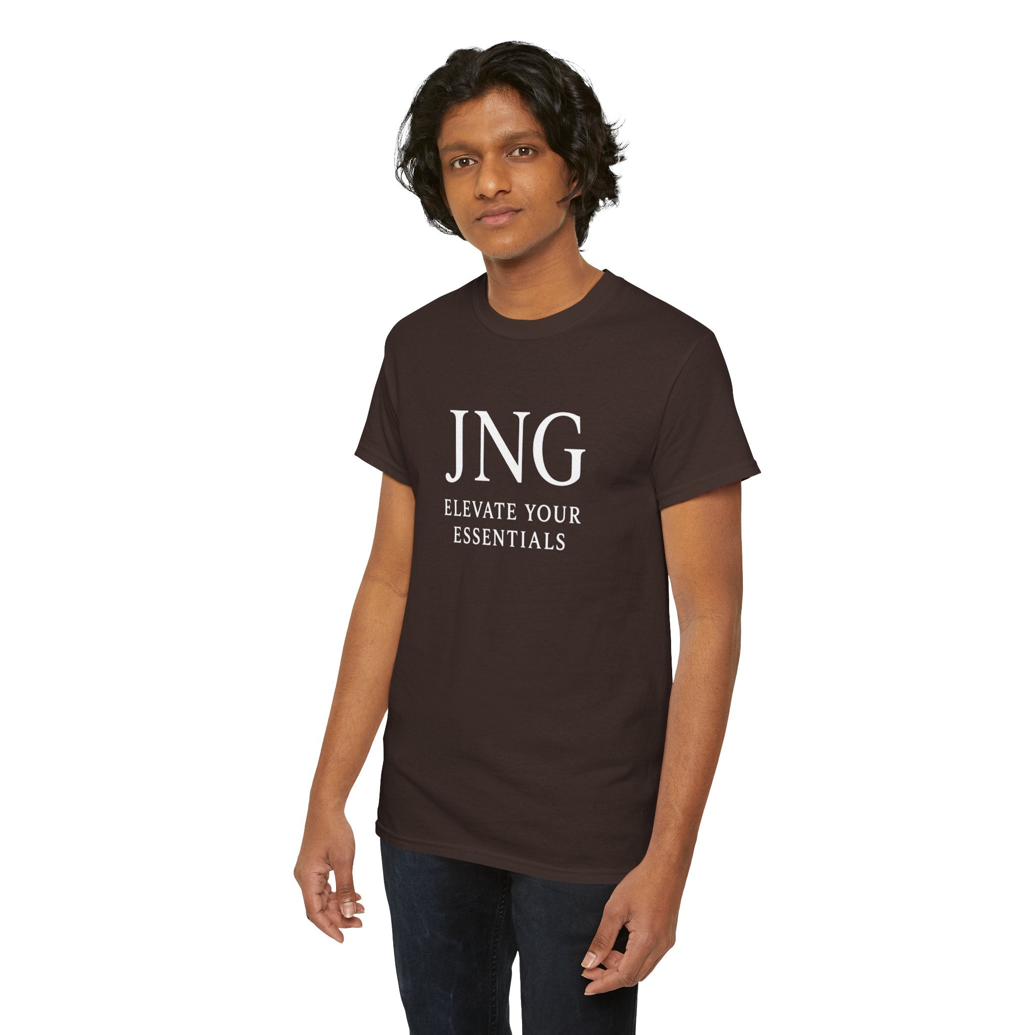 JNG “Elevate Your Essentials” Tee  Minimalist Premium Logo T-Shirt