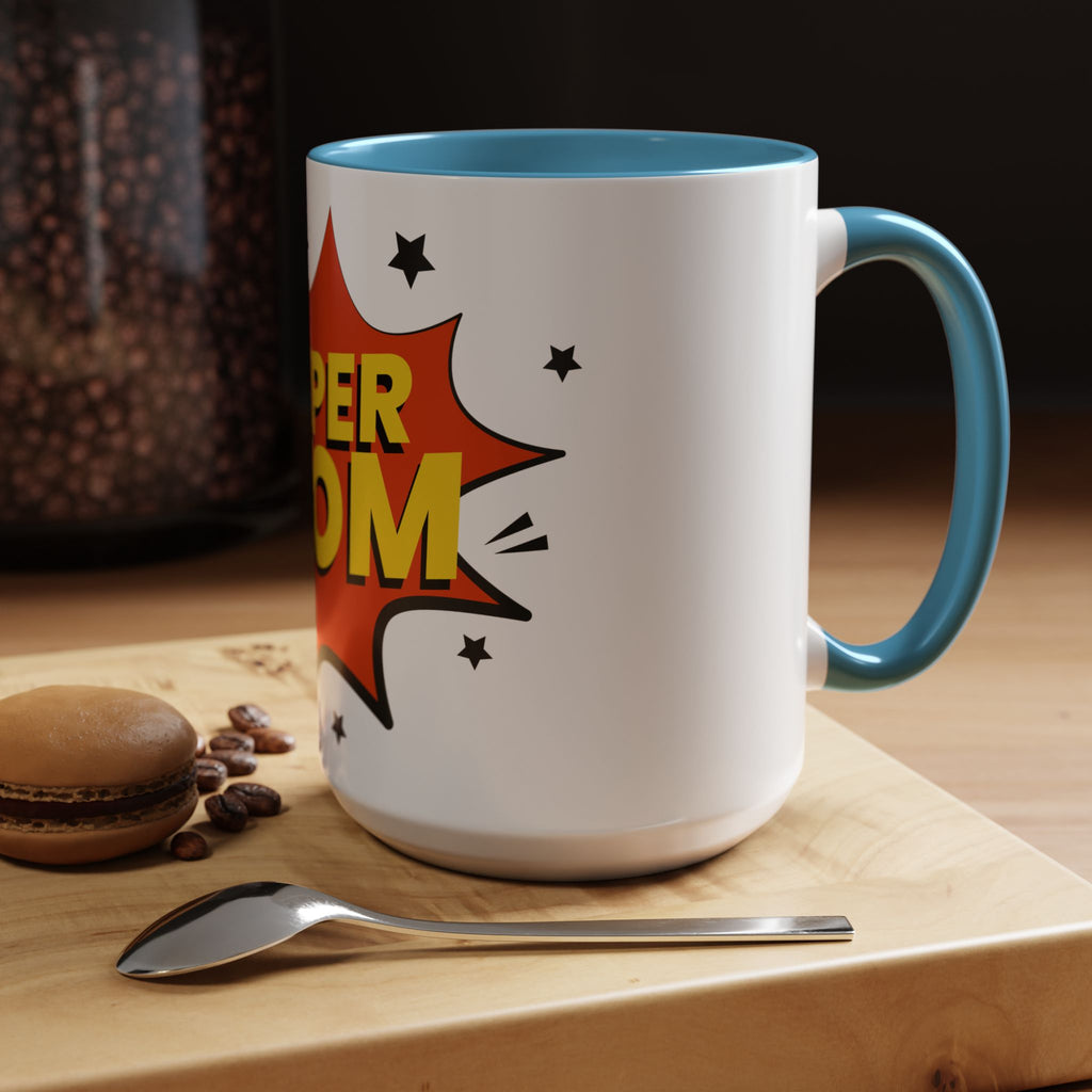 Super Mom Coffee Mug — Comic Book Pop Art Mother's Day Gift (11/15oz)