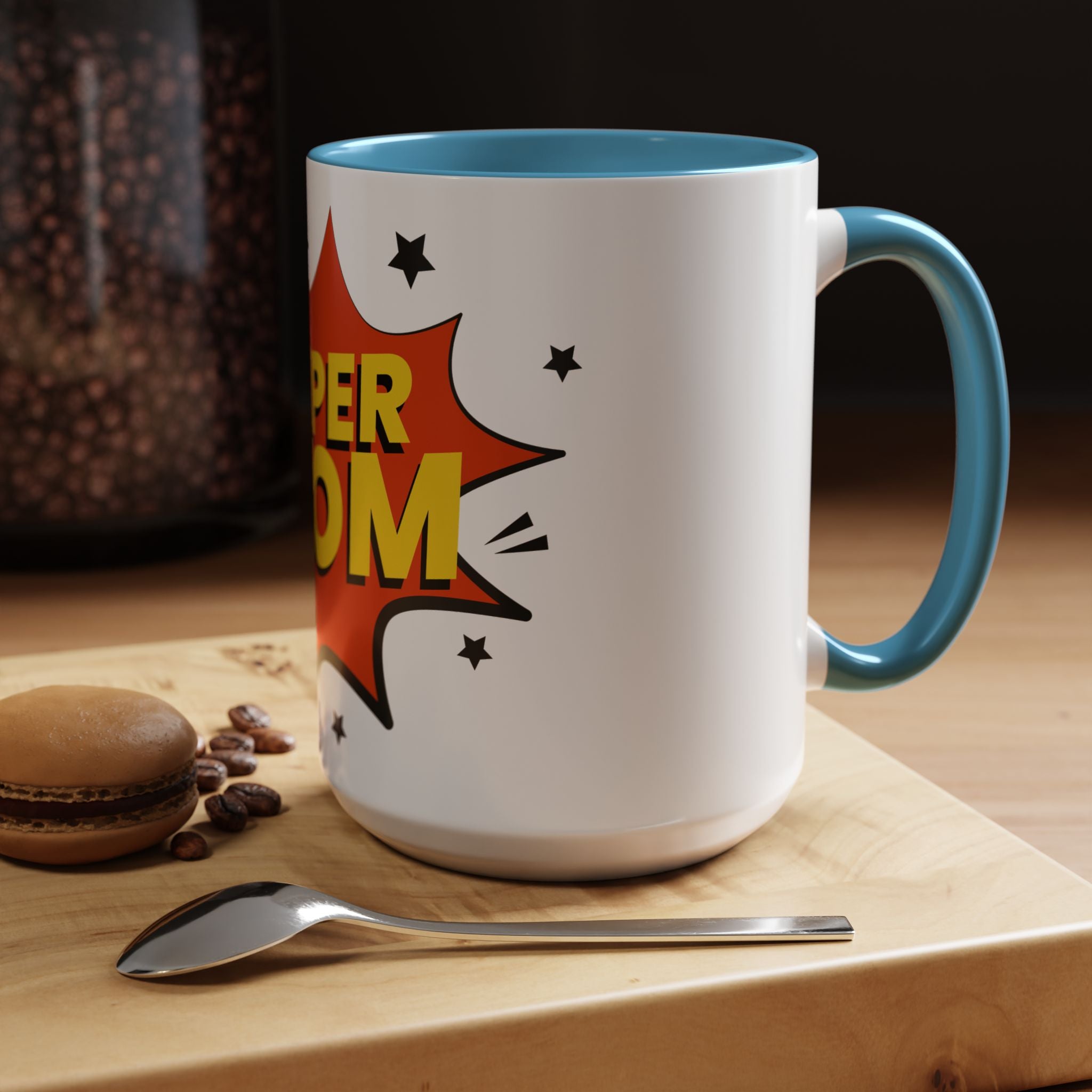 Super Mom Coffee Mug — Comic Book Pop Art Mother's Day Gift (11/15oz)