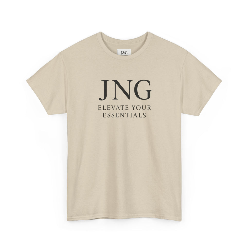 JNG “Elevate Your Essentials” Tee — Minimalist Premium Logo T-Shirt