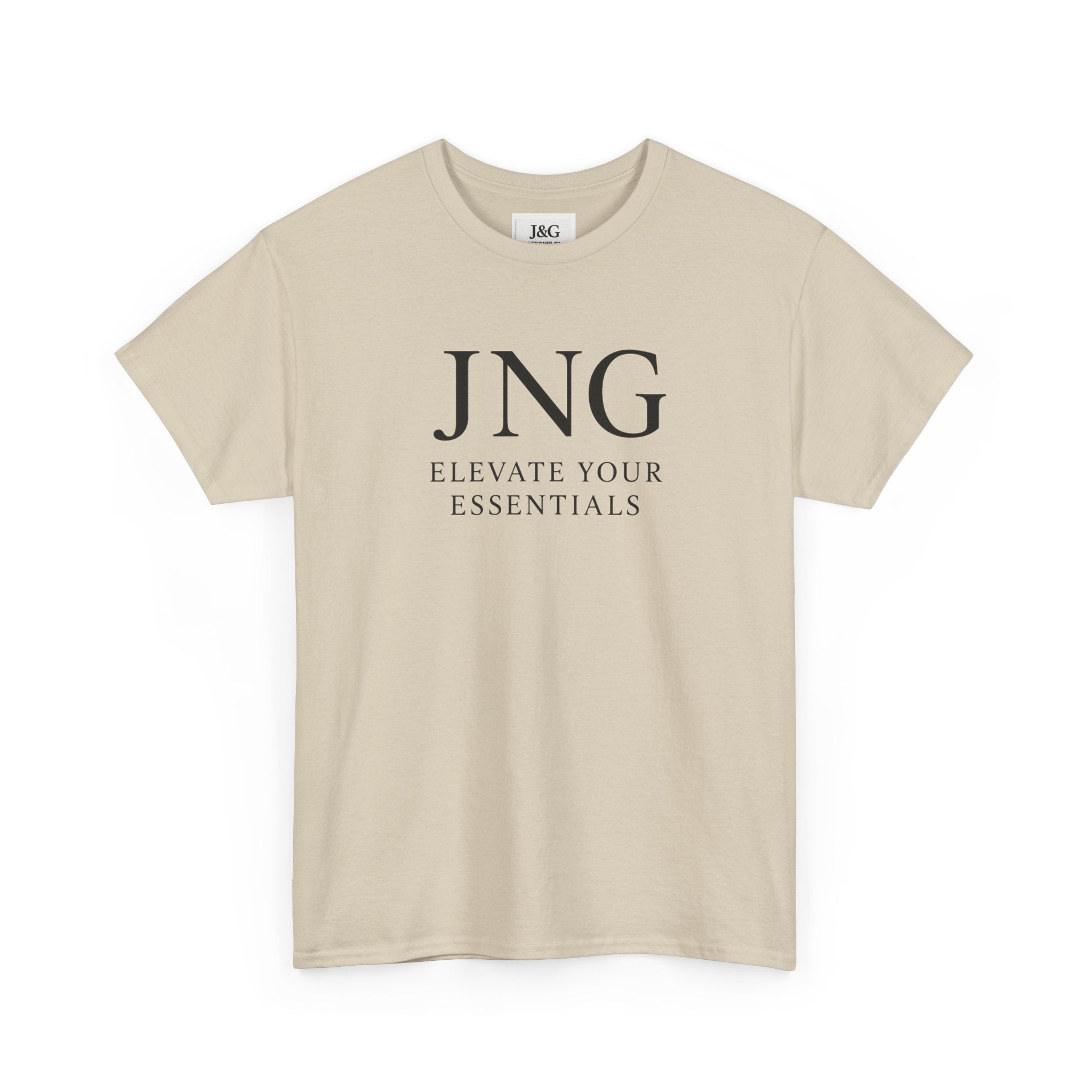 JNG “Elevate Your Essentials” Tee — Minimalist Premium Logo T-Shirt