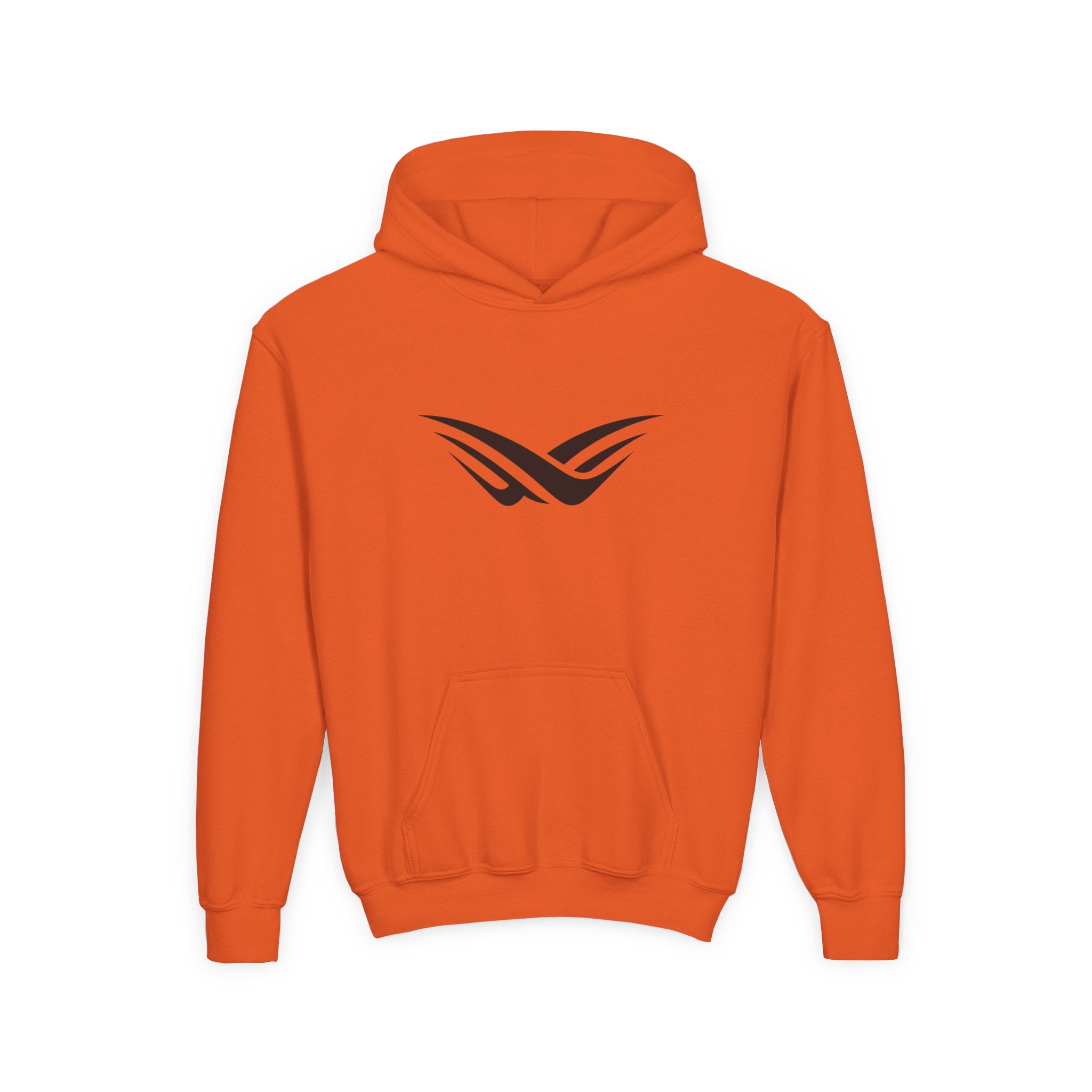 Youth Hoodie with Minimal Wave Logo — Casual Kids Pullover