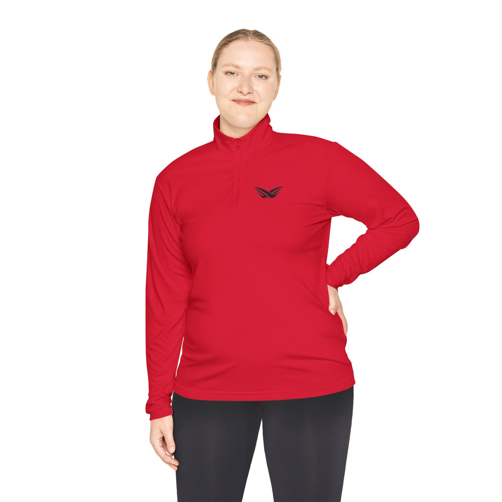 JNG Emblem Quarter-Zip Pullover — Minimalist Wing Logo | Move with Purpose