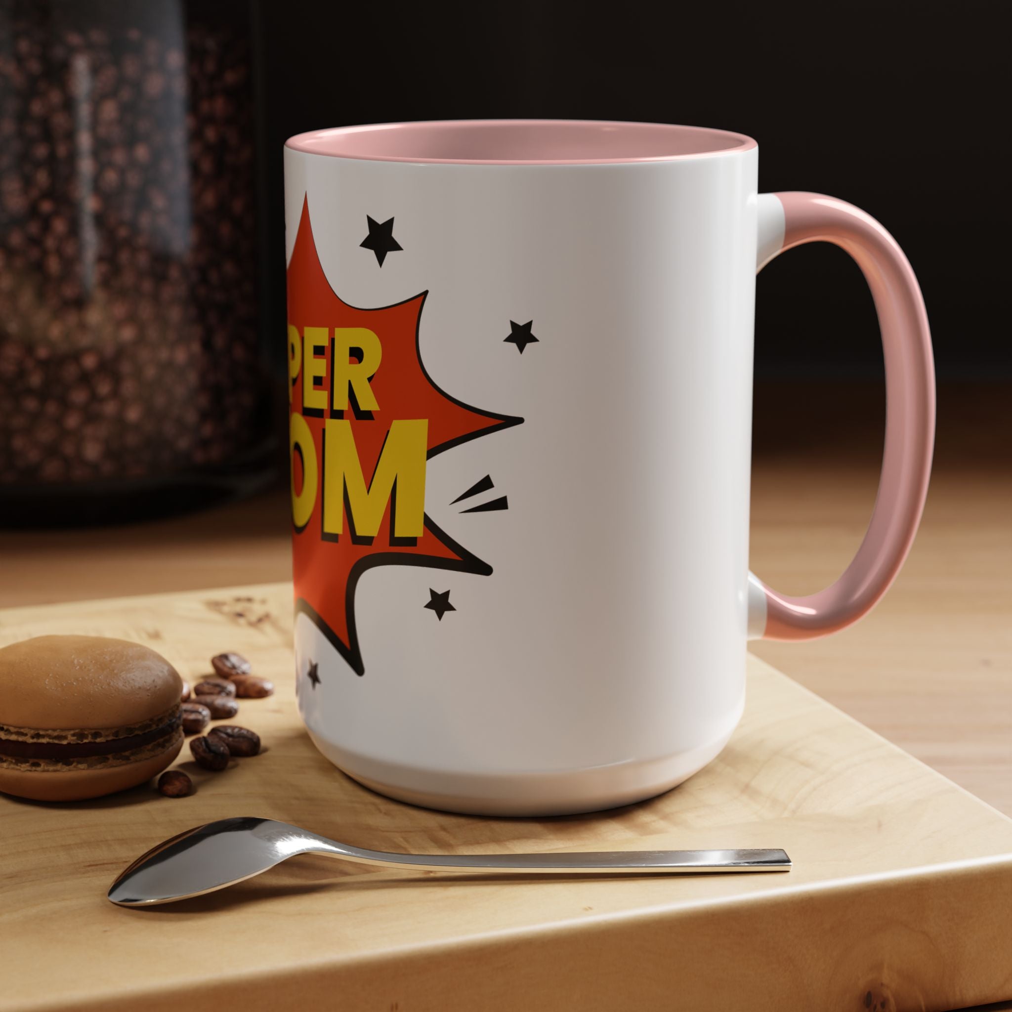 Super Mom Coffee Mug — Comic Book Pop Art Mother's Day Gift (11/15oz)