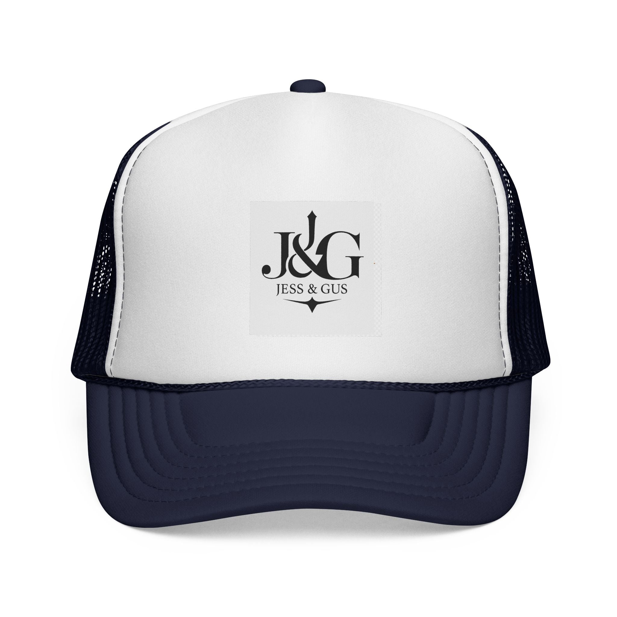 J&G (Jess & Gus) Trucker Cap — Embroidered Logo Mesh Hat | Inspired by Movement & Purpose