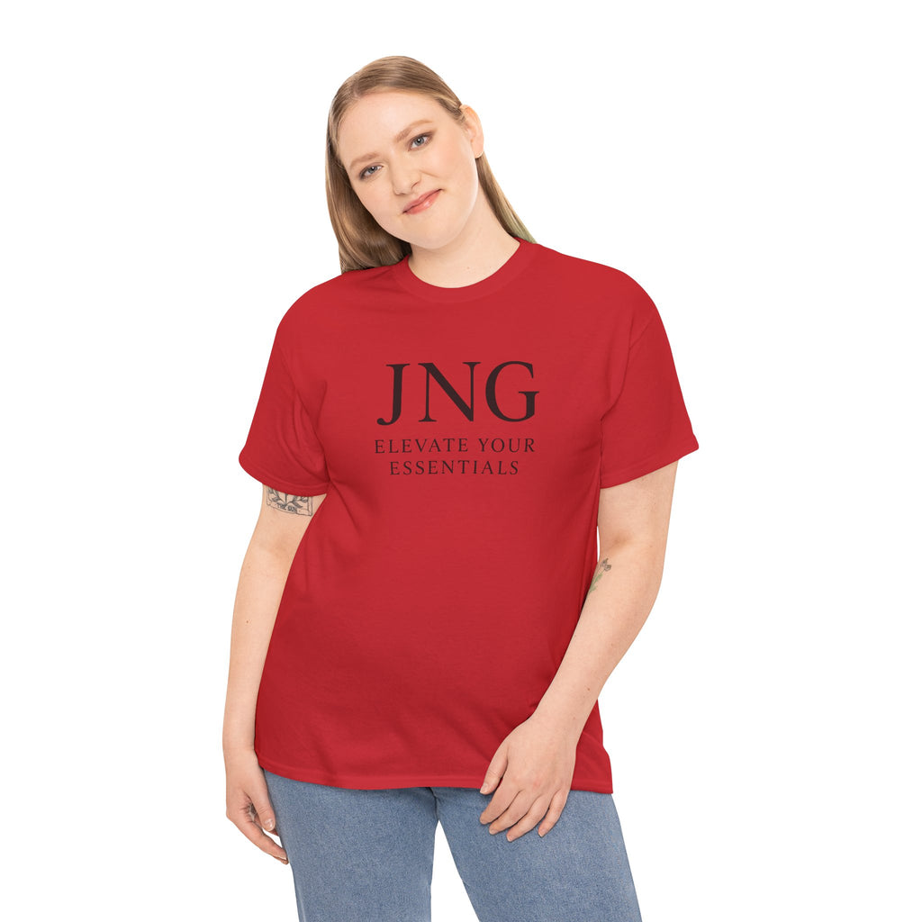 JNG “Elevate Your Essentials” Tee — Minimalist Premium Logo T-Shirt