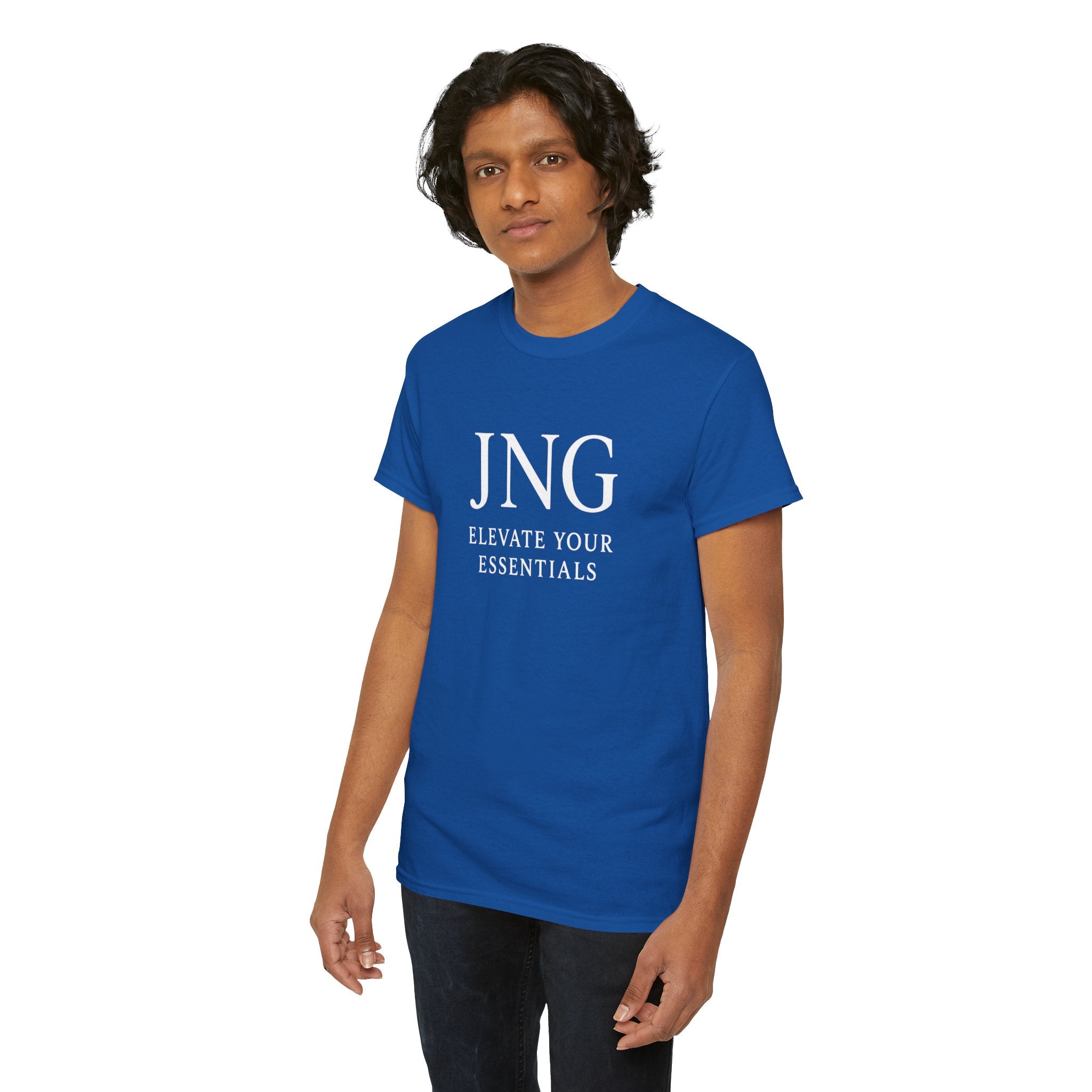 JNG “Elevate Your Essentials” Tee  Minimalist Premium Logo T-Shirt