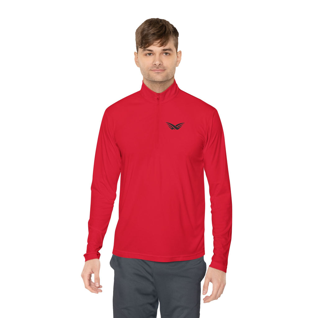 JNG Emblem Quarter-Zip Pullover — Minimalist Wing Logo | Move with Purpose