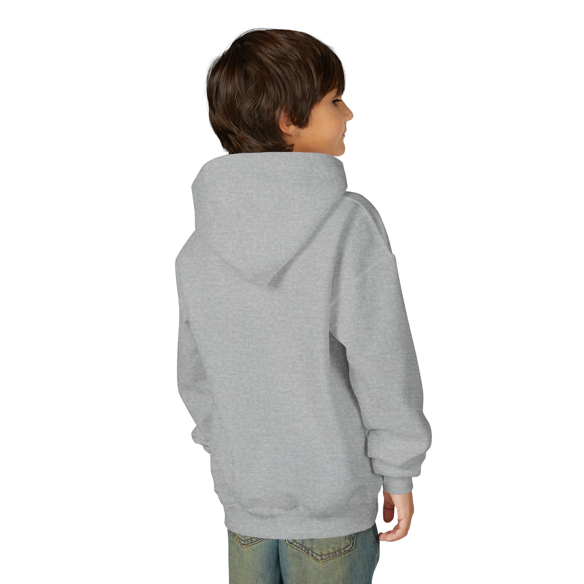 Youth Hoodie with Minimal Wave Logo — Casual Kids Pullover