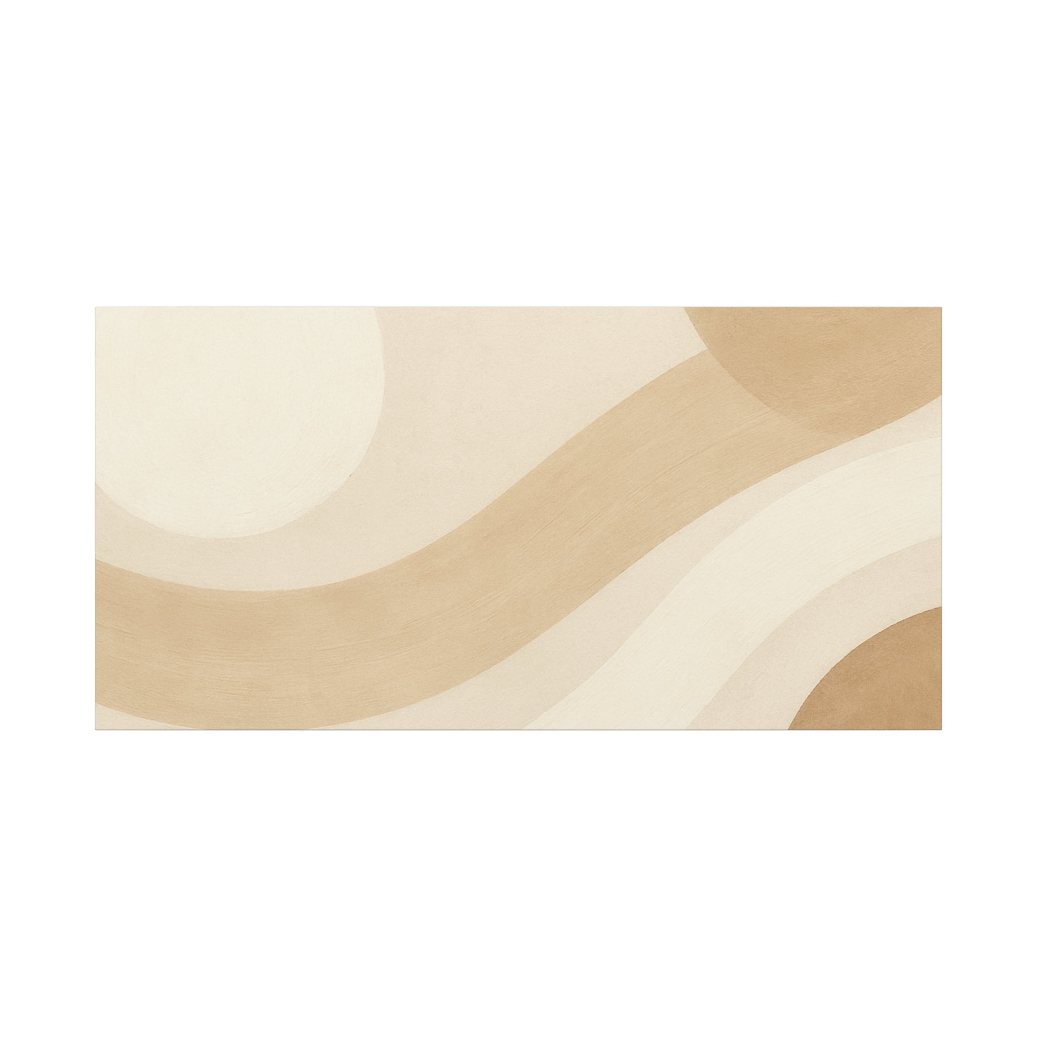 Abstract Neutral Wave Canvas Art – Beige Minimalist Wall Decor
