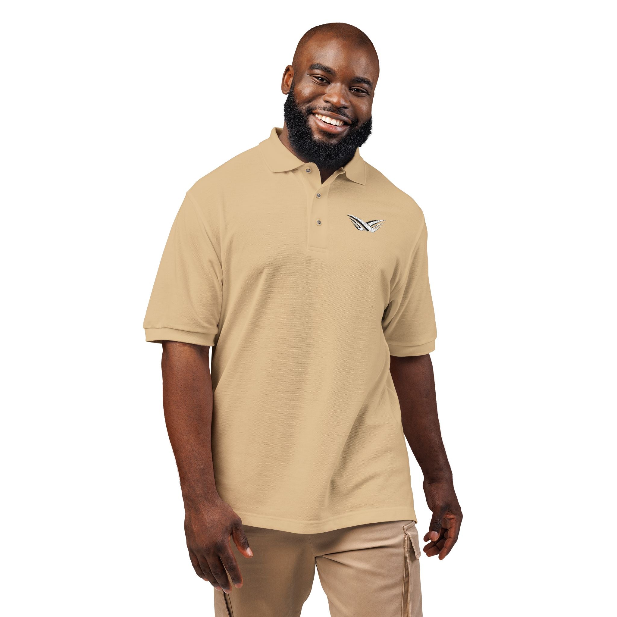 Embroidered Wing Logo Polo Shirt — Classic Lightweight Golf & Casual Polo