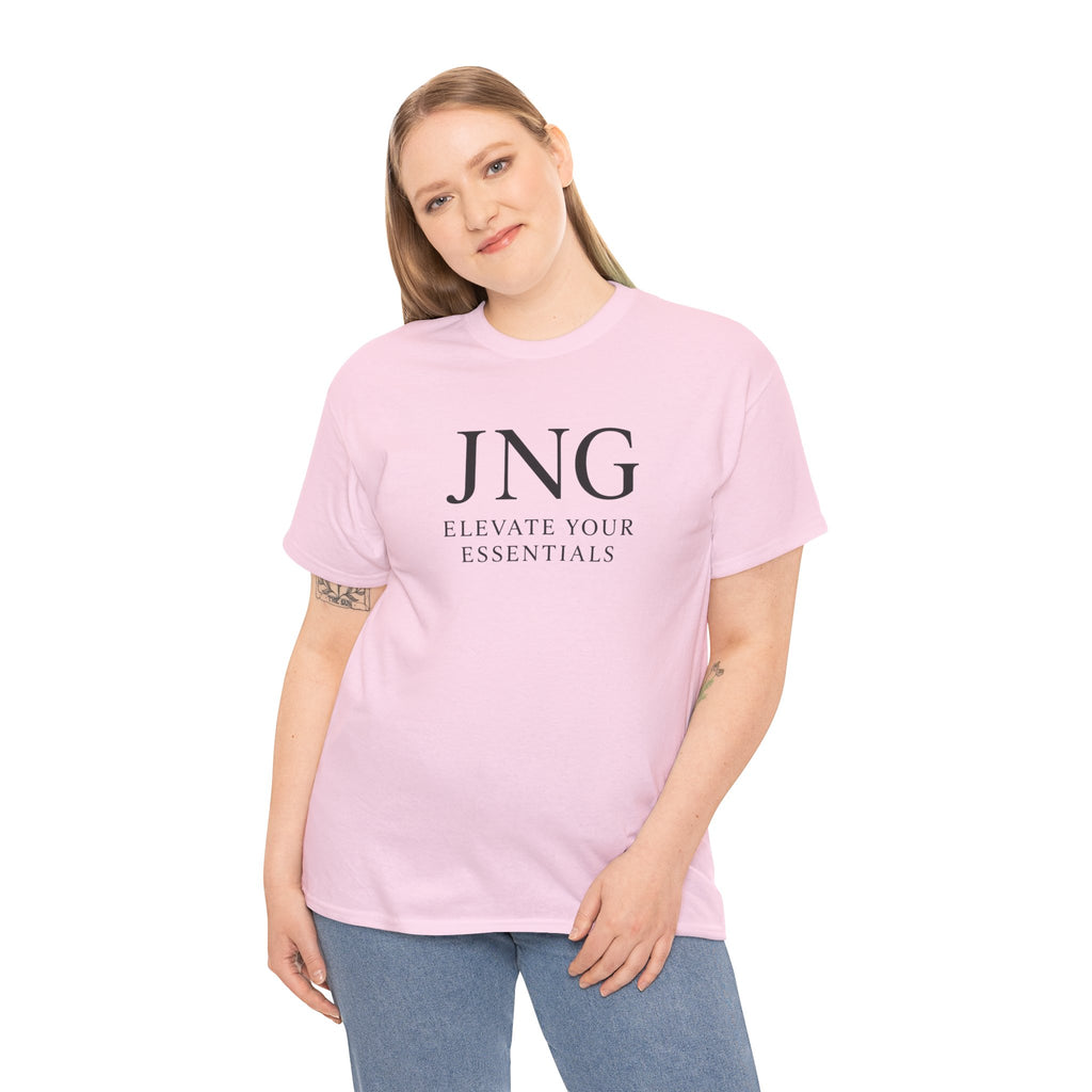 JNG “Elevate Your Essentials” Tee — Minimalist Premium Logo T-Shirt