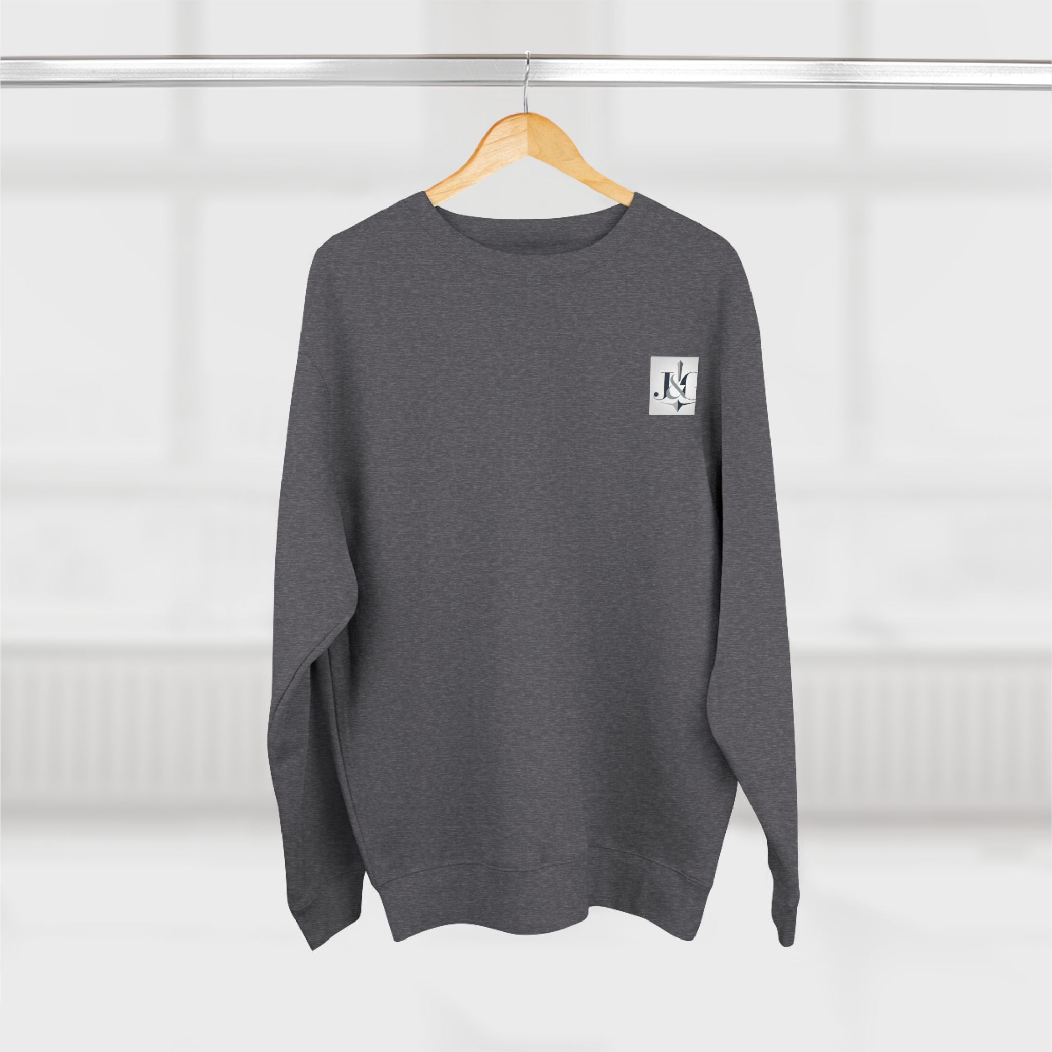 J&G Classic Crewneck Sweatshirt – Minimal Logo | Designed by Jess & Gus