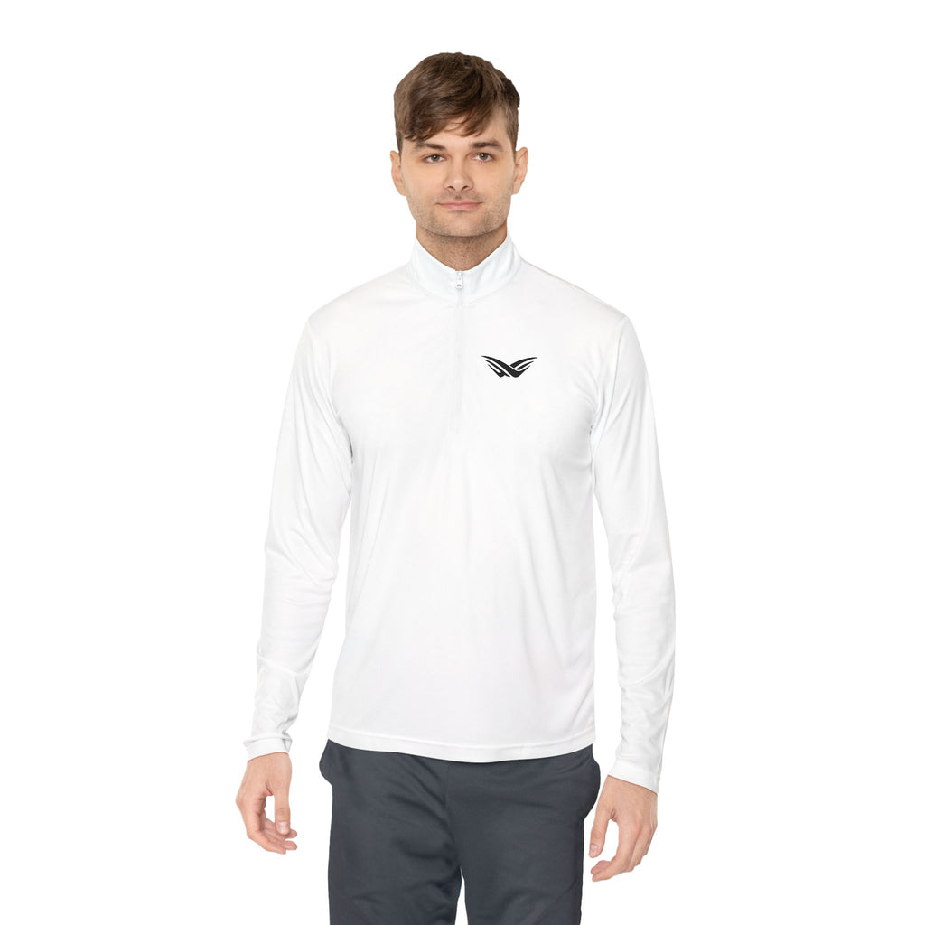 JNG Emblem Quarter-Zip Pullover — Minimalist Wing Logo | Move with Purpose