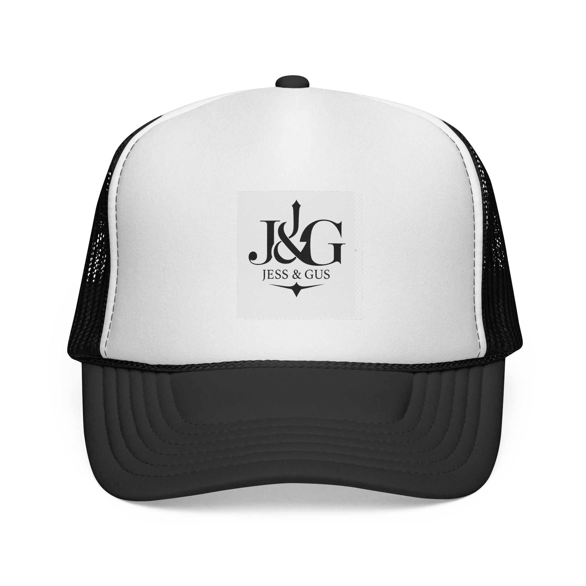 J&G (Jess & Gus) Trucker Cap — Embroidered Logo Mesh Hat | Inspired by Movement & Purpose