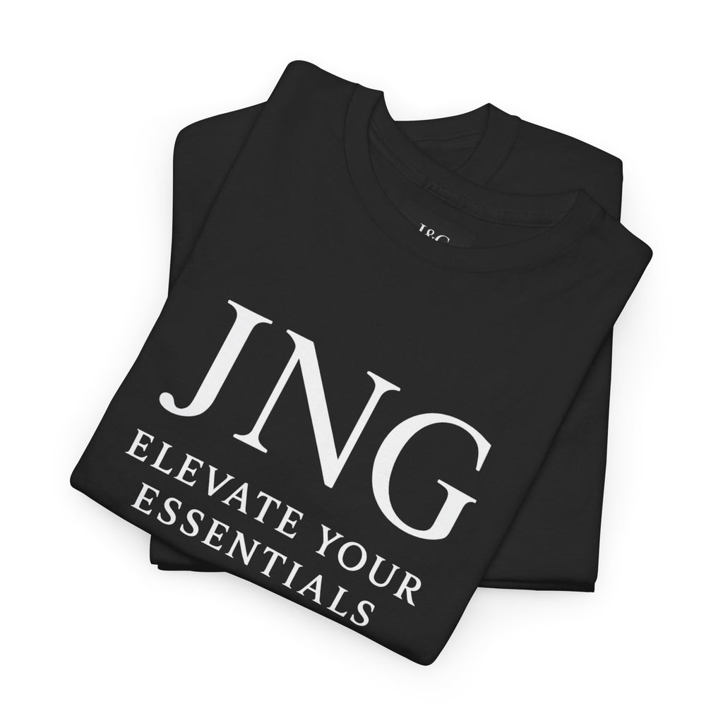 JNG “Elevate Your Essentials” Tee  Minimalist Premium Logo T-Shirt