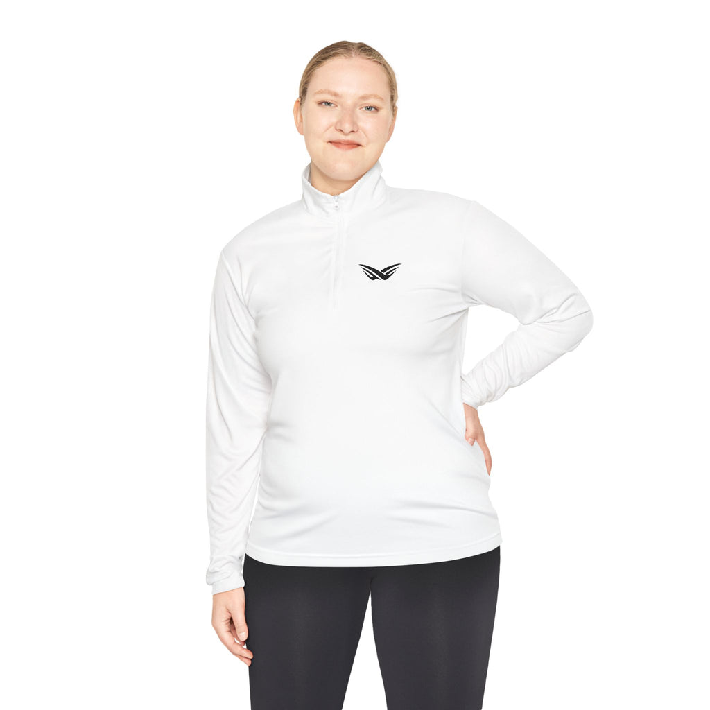 JNG Emblem Quarter-Zip Pullover — Minimalist Wing Logo | Move with Purpose