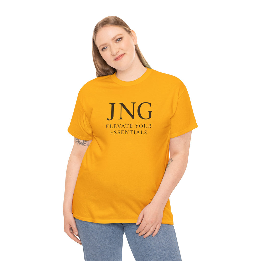 JNG “Elevate Your Essentials” Tee — Minimalist Premium Logo T-Shirt