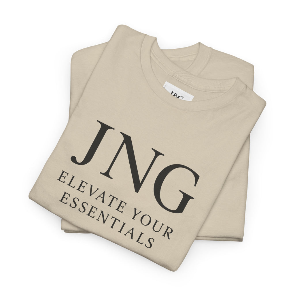 JNG “Elevate Your Essentials” Tee — Minimalist Premium Logo T-Shirt