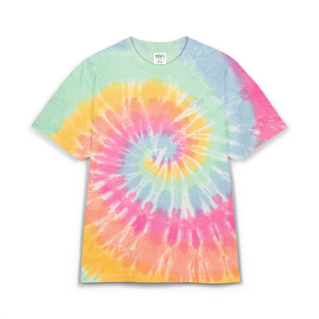 Tie-Dye Spiral Embroidered T-Shirt