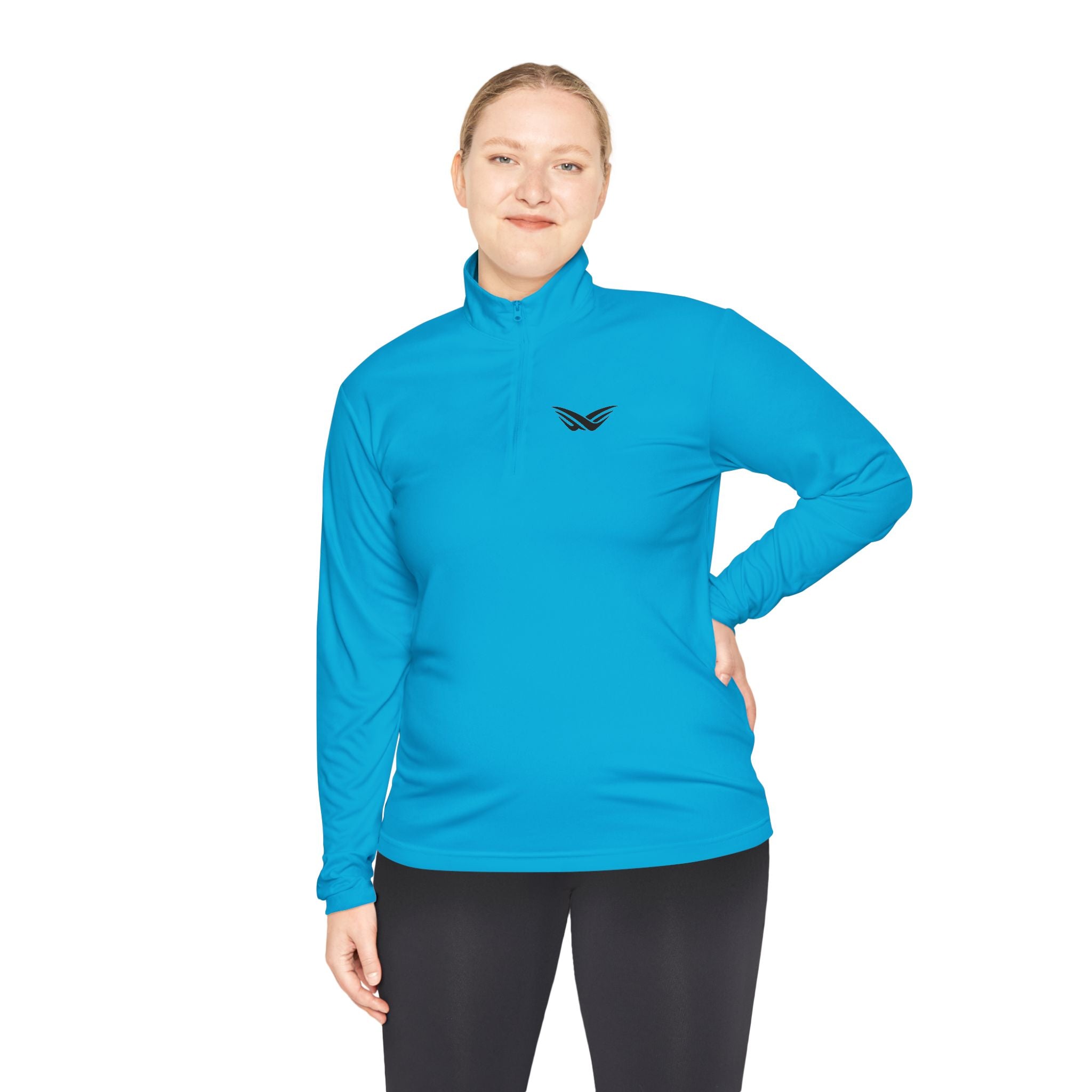 JNG Emblem Quarter-Zip Pullover — Minimalist Wing Logo | Move with Purpose