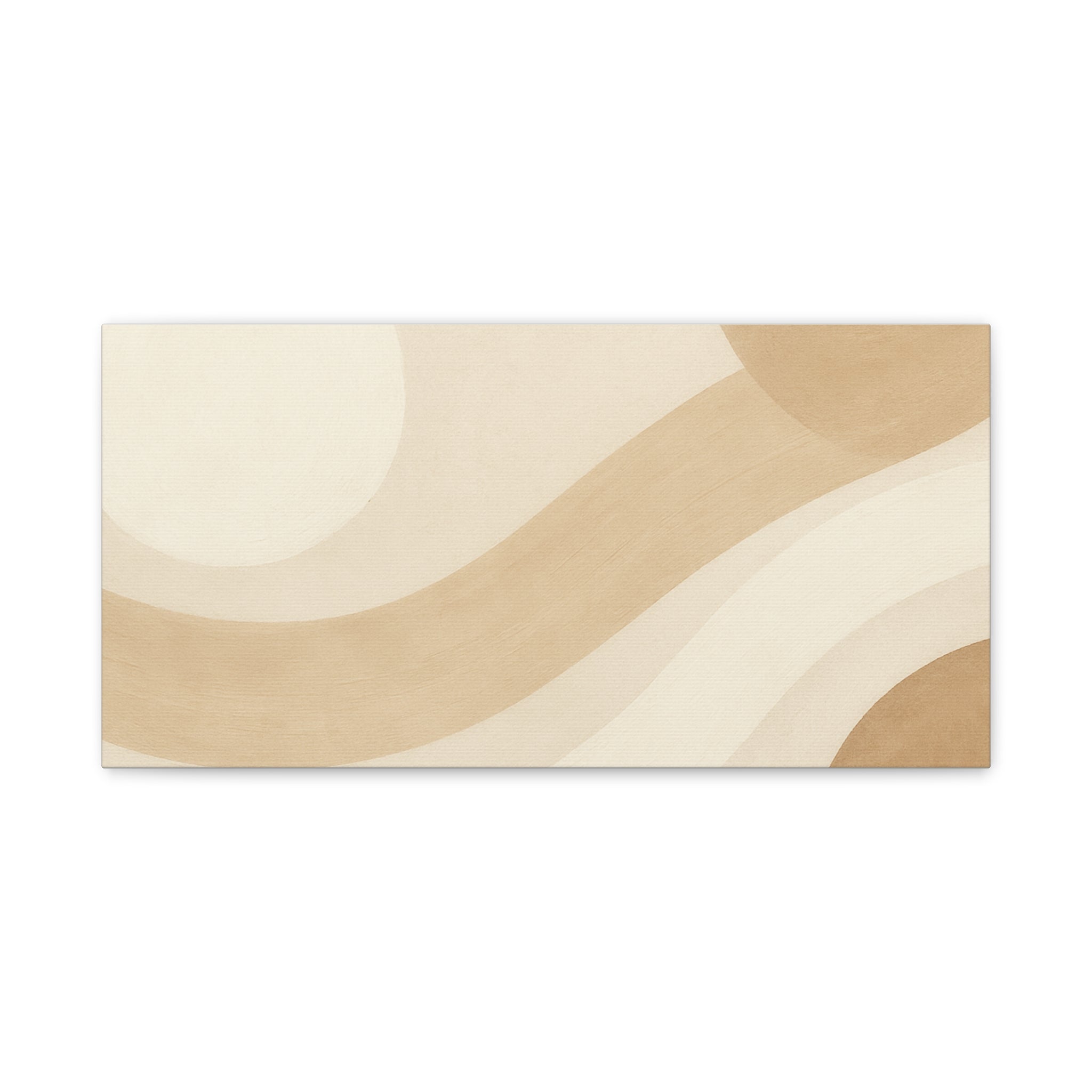 Abstract Neutral Wave Canvas Art – Beige Minimalist Wall Decor