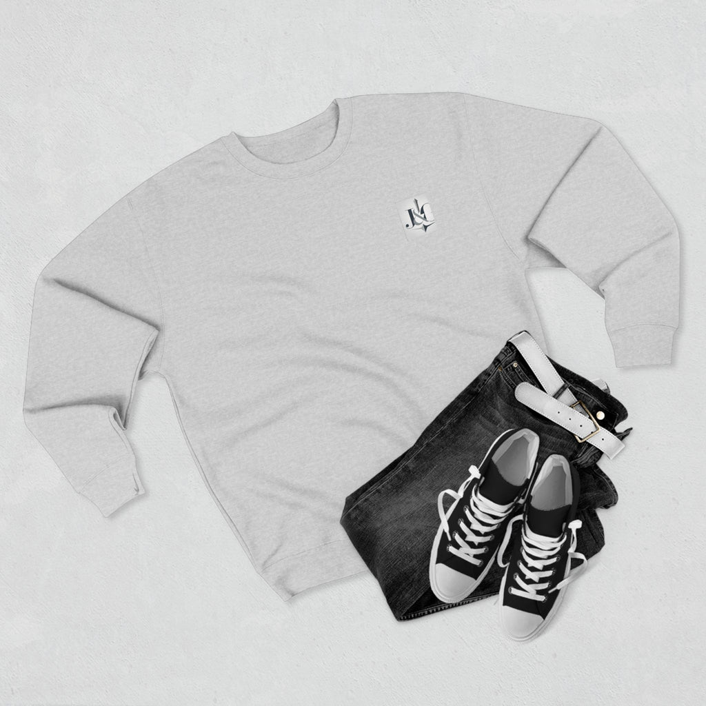 J&G Classic Crewneck Sweatshirt – Minimal Logo | Designed by Jess & Gus