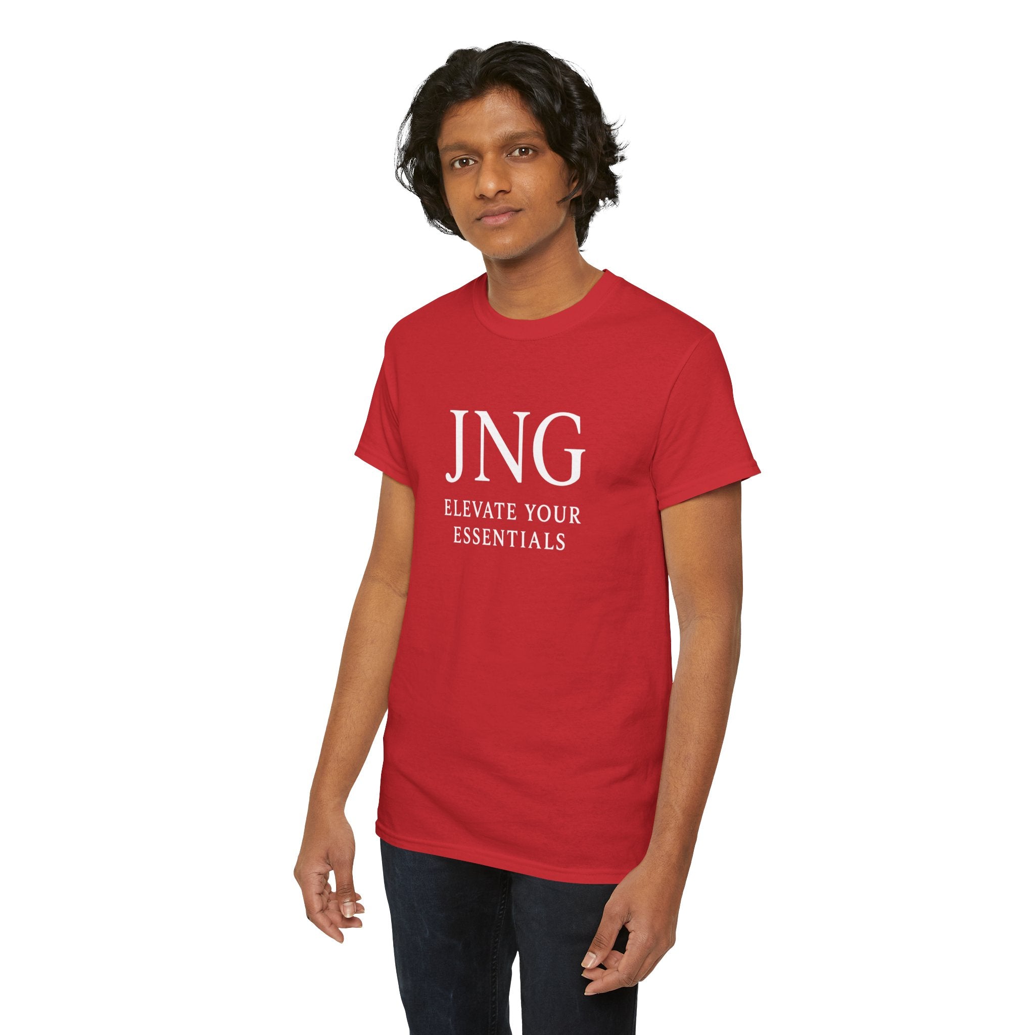 JNG “Elevate Your Essentials” Tee  Minimalist Premium Logo T-Shirt