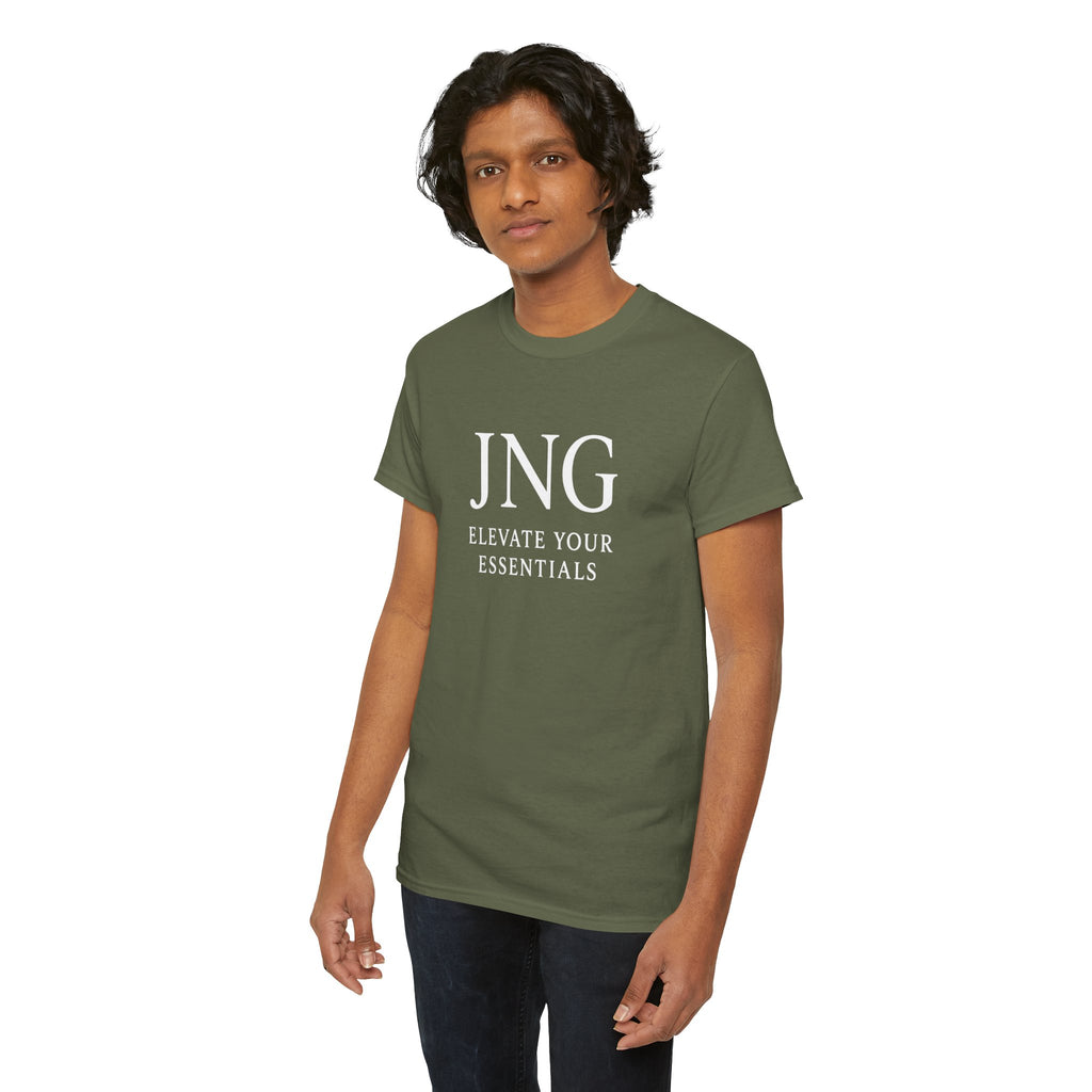 JNG “Elevate Your Essentials” Tee  Minimalist Premium Logo T-Shirt