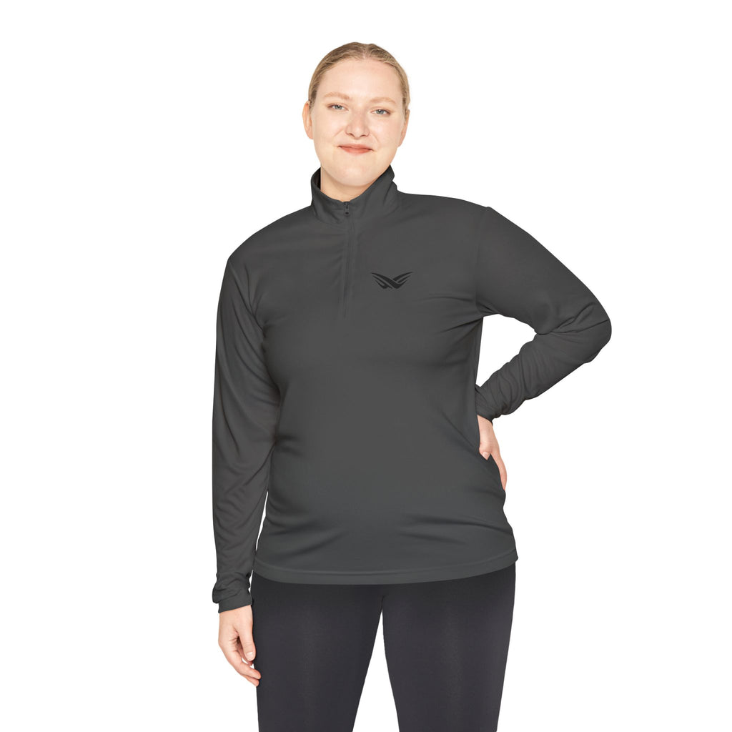 JNG Emblem Quarter-Zip Pullover — Minimalist Wing Logo | Move with Purpose