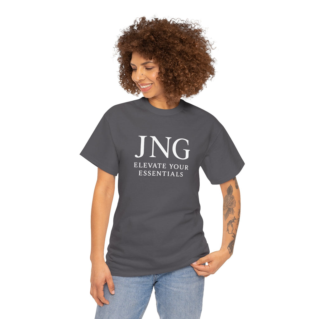JNG “Elevate Your Essentials” Tee  Minimalist Premium Logo T-Shirt