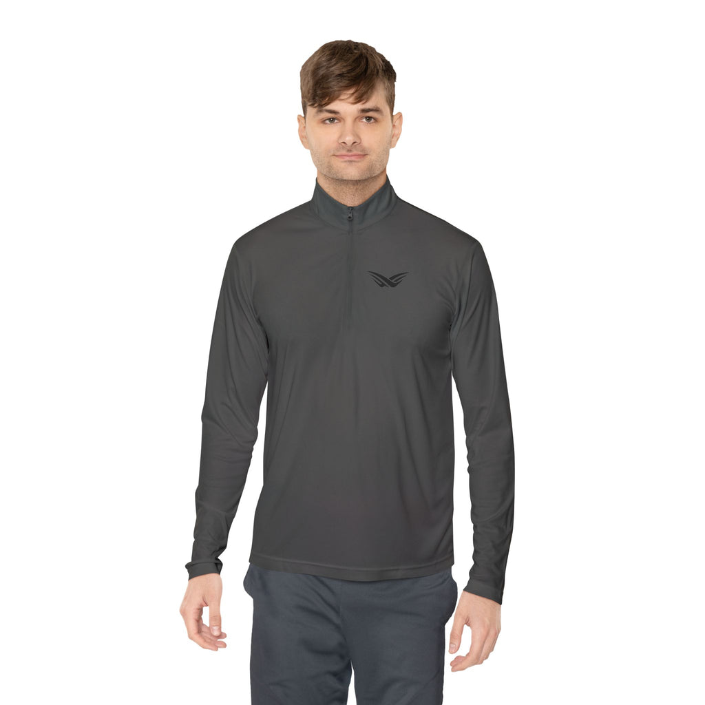 JNG Emblem Quarter-Zip Pullover — Minimalist Wing Logo | Move with Purpose
