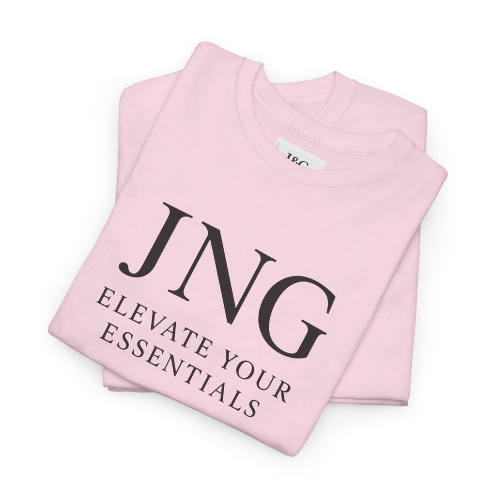 JNG “Elevate Your Essentials” Tee — Minimalist Premium Logo T-Shirt