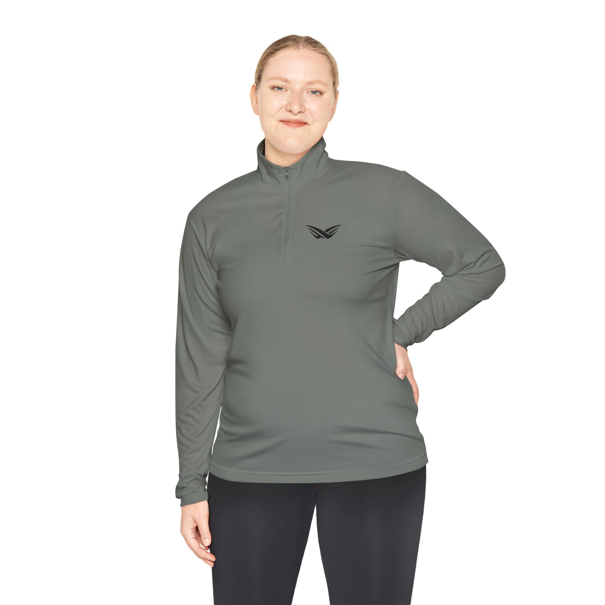 JNG Emblem Quarter-Zip Pullover — Minimalist Wing Logo | Move with Purpose