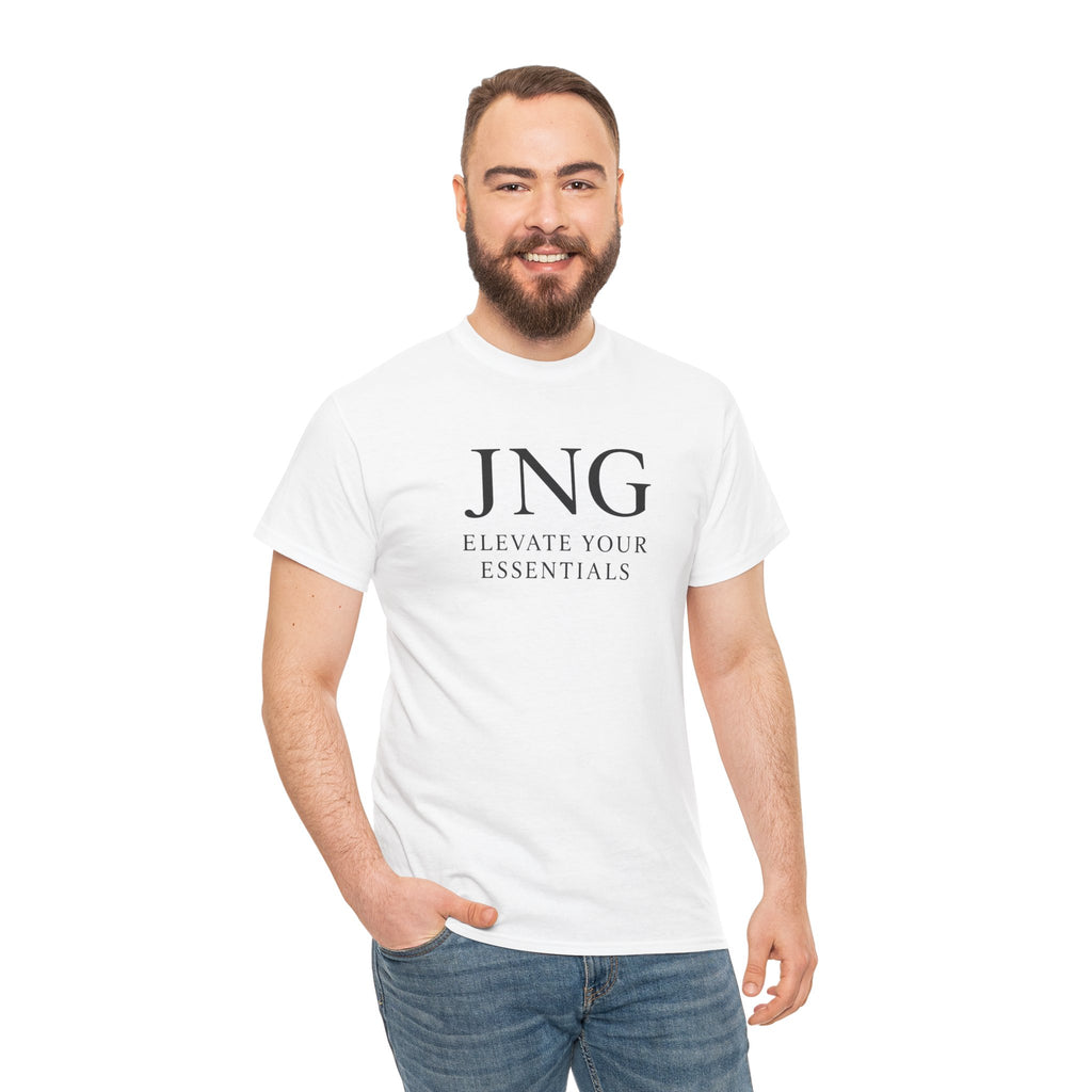 JNG “Elevate Your Essentials” Tee — Minimalist Premium Logo T-Shirt