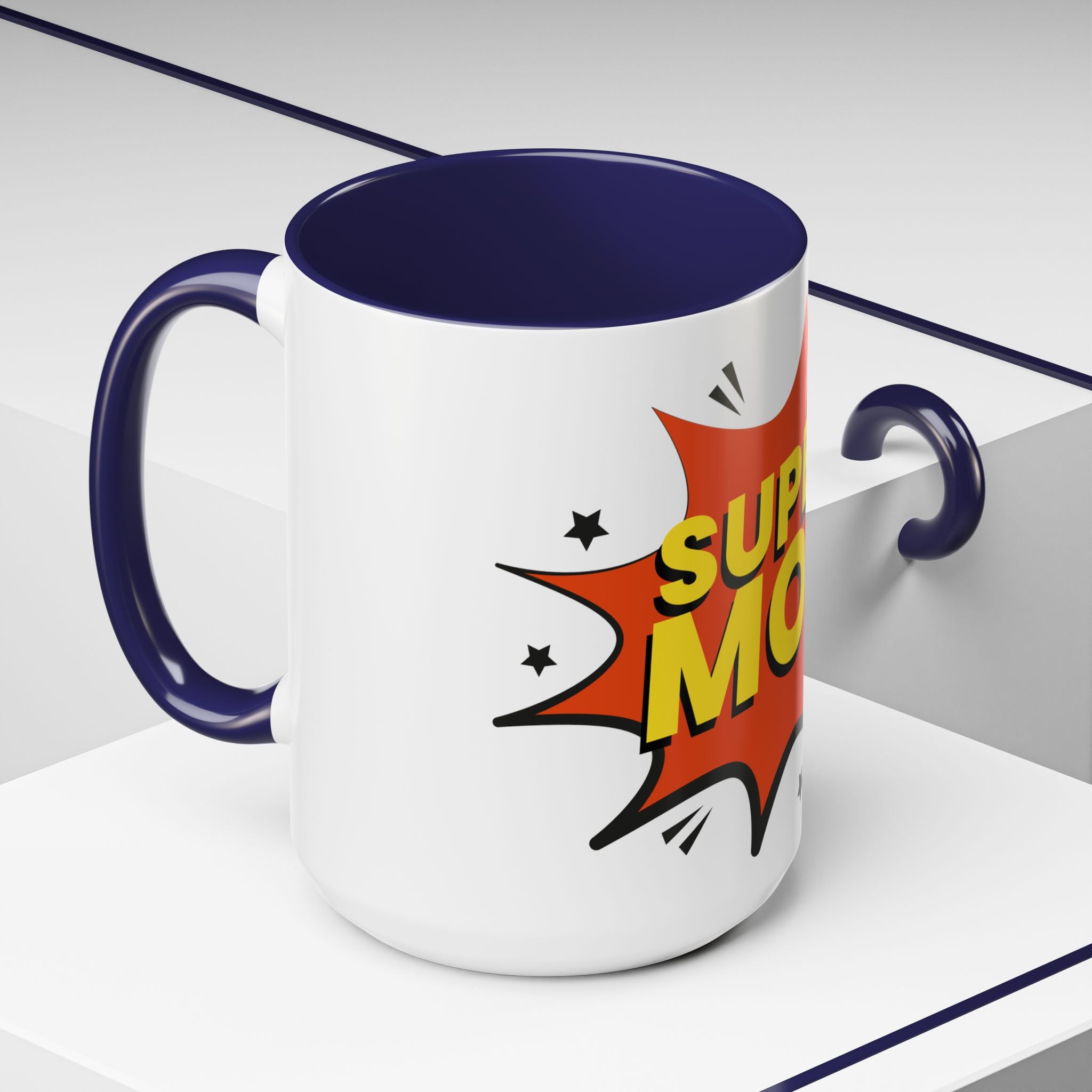 Super Mom Coffee Mug — Comic Book Pop Art Mother's Day Gift (11/15oz)