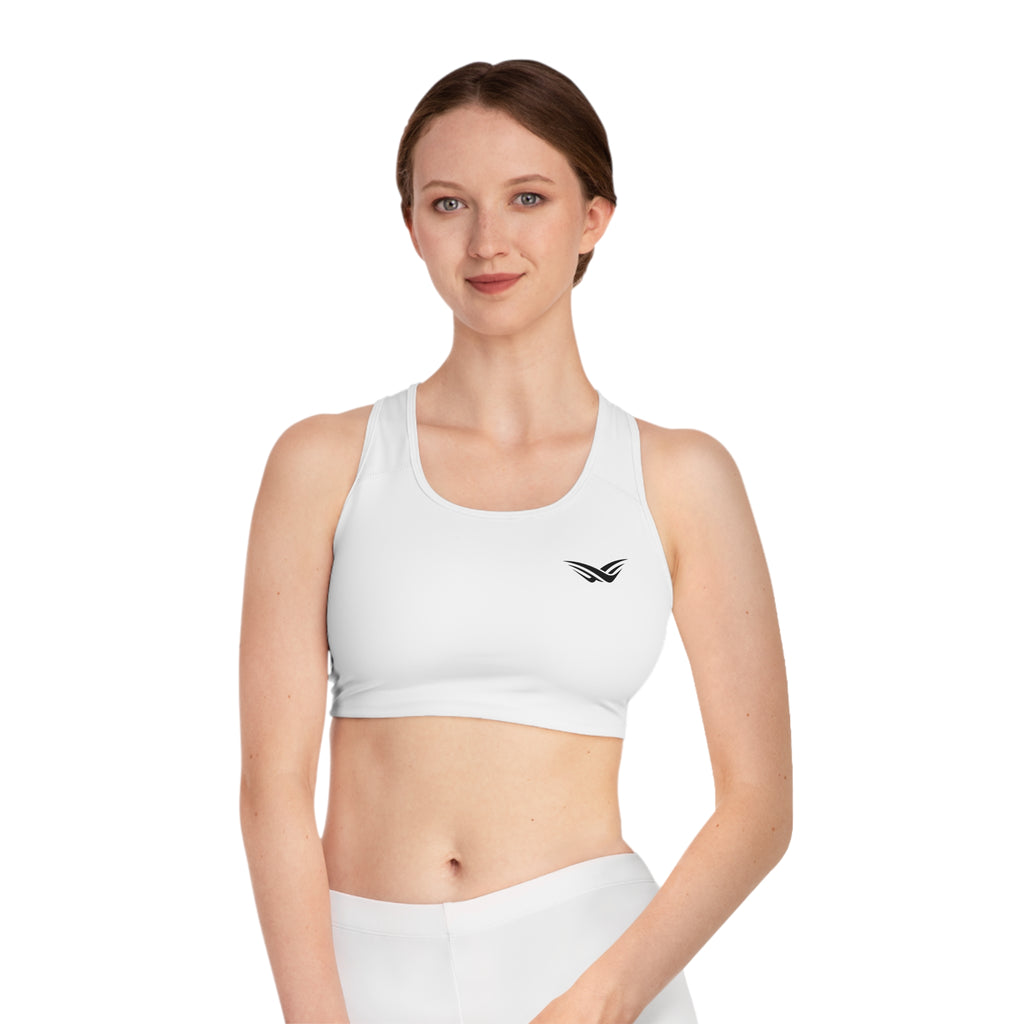 Minimal Wing Logo Sports Bra — Lightweight Racerback Activewear