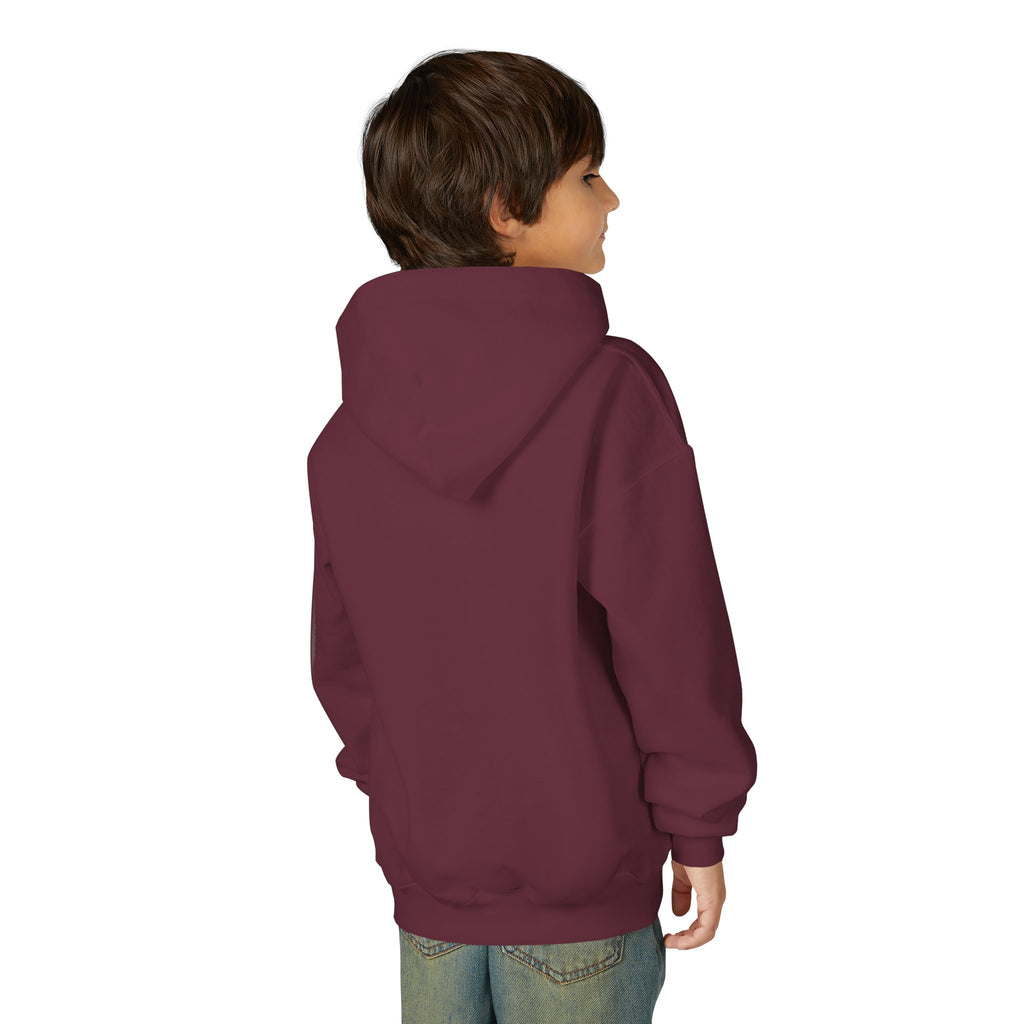 Youth Hoodie with Minimal Wave Logo — Casual Kids Pullover