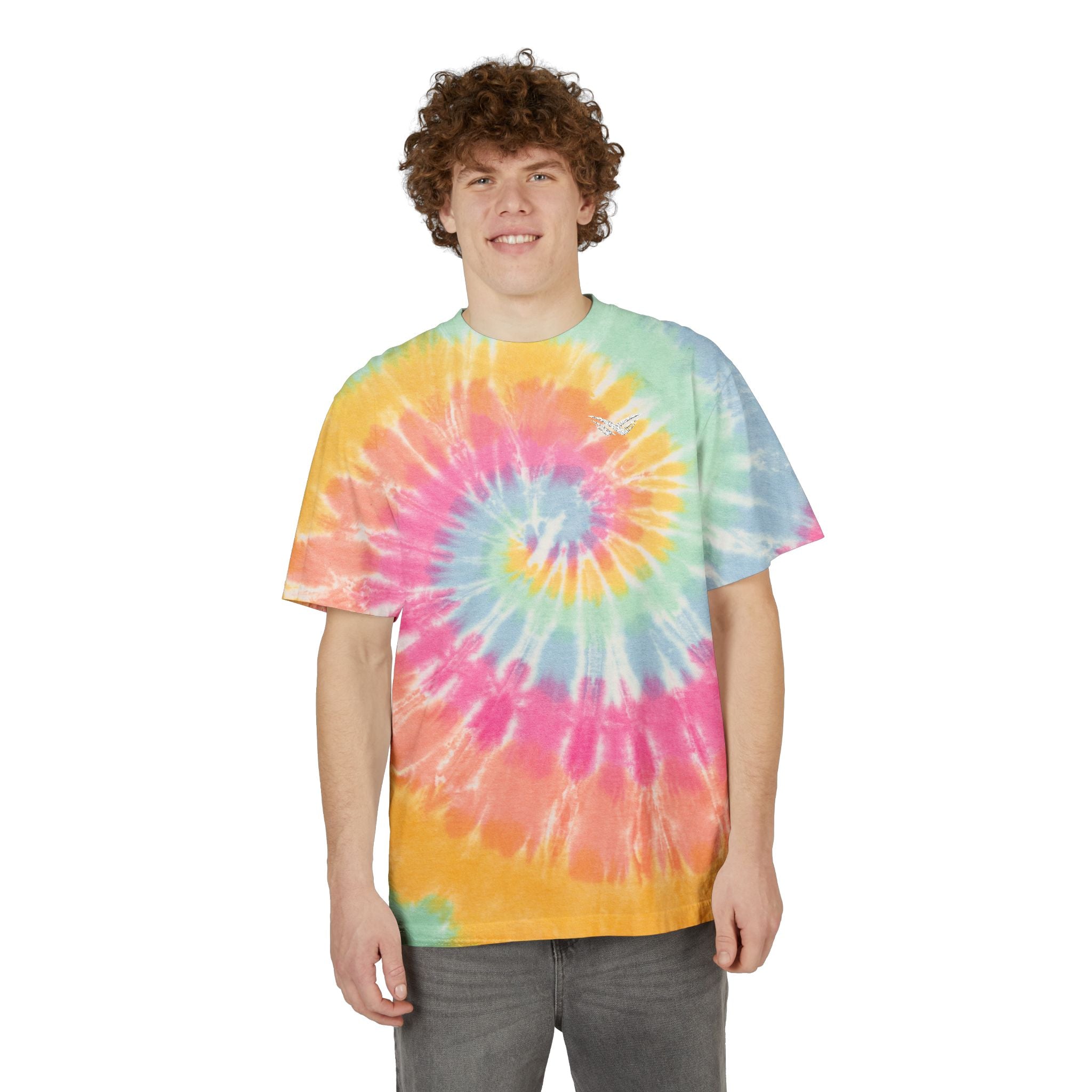 Tie-Dye Spiral Embroidered T-Shirt