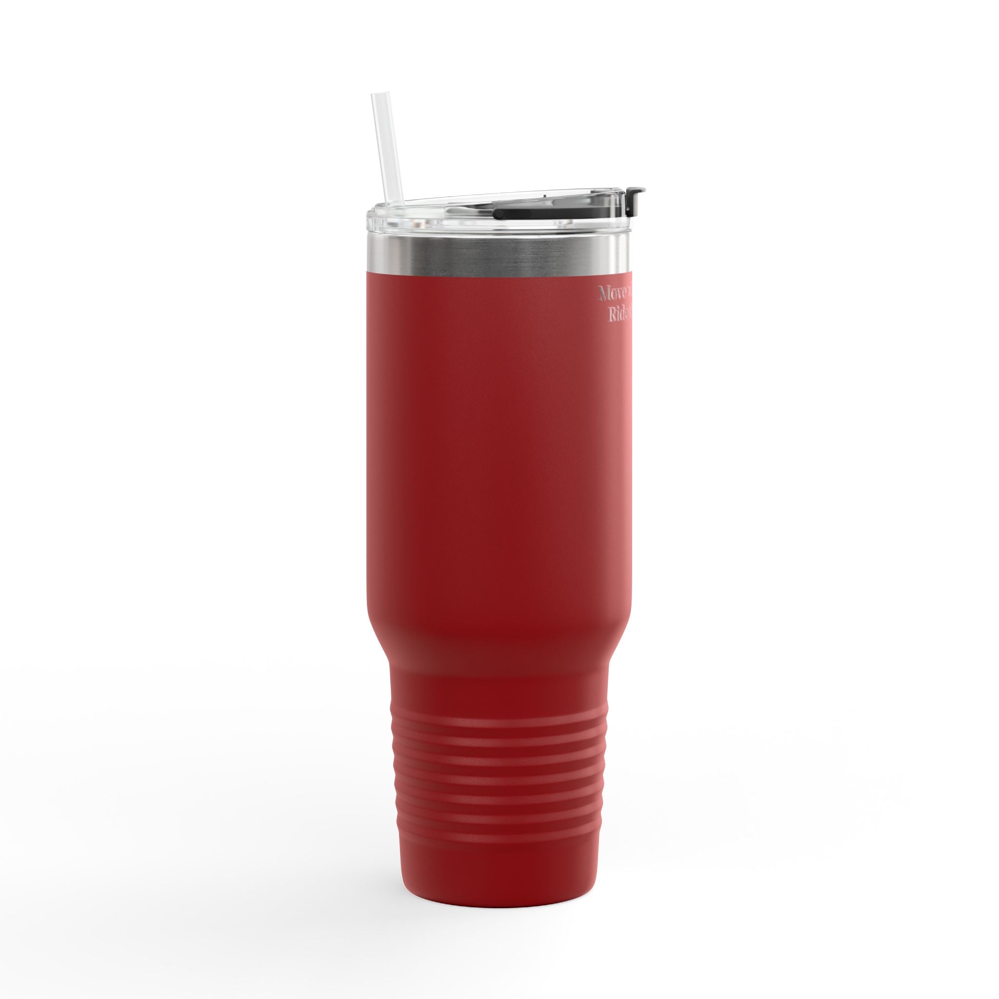 40oz Insulated Travel Mug — "Move with purpose. Ride the change." Motivational Tumbler