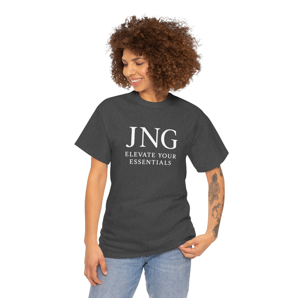 JNG “Elevate Your Essentials” Tee  Minimalist Premium Logo T-Shirt