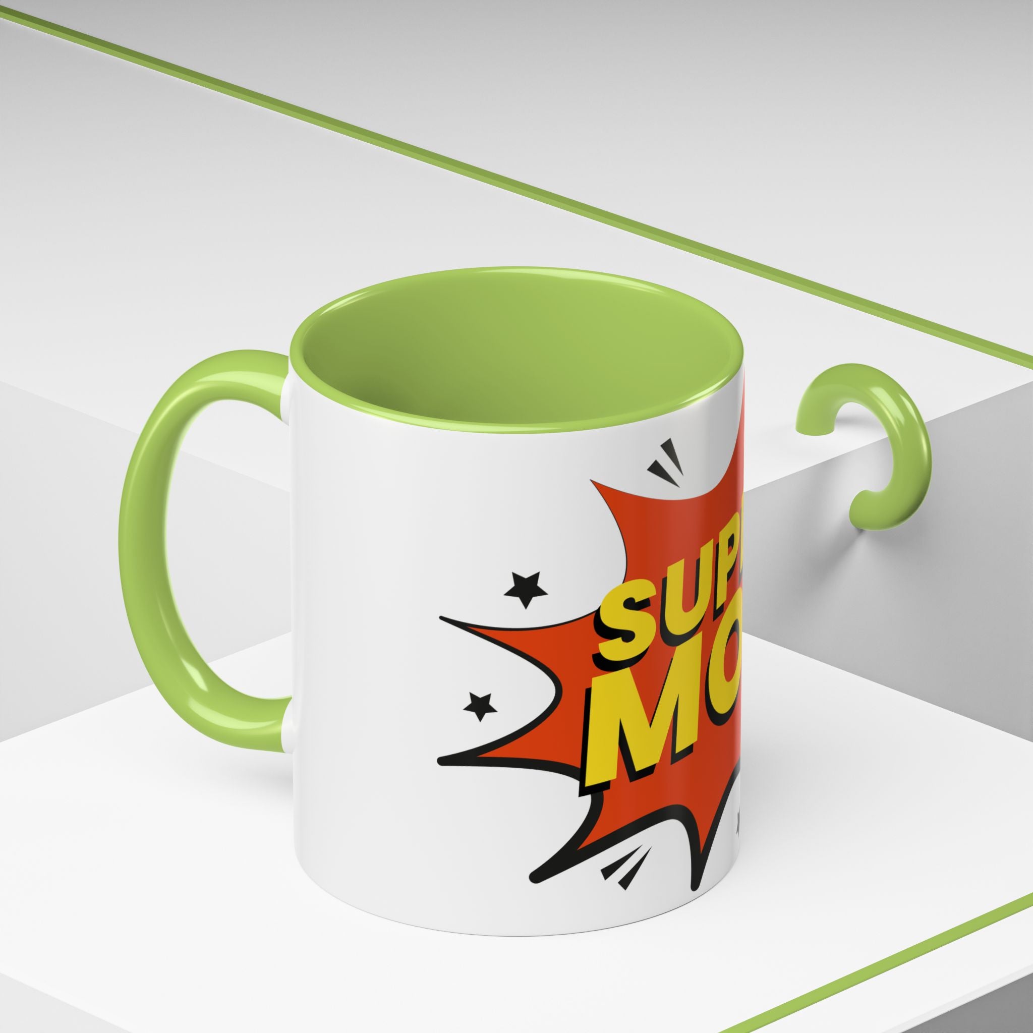 Super Mom Coffee Mug — Comic Book Pop Art Mother's Day Gift (11/15oz)