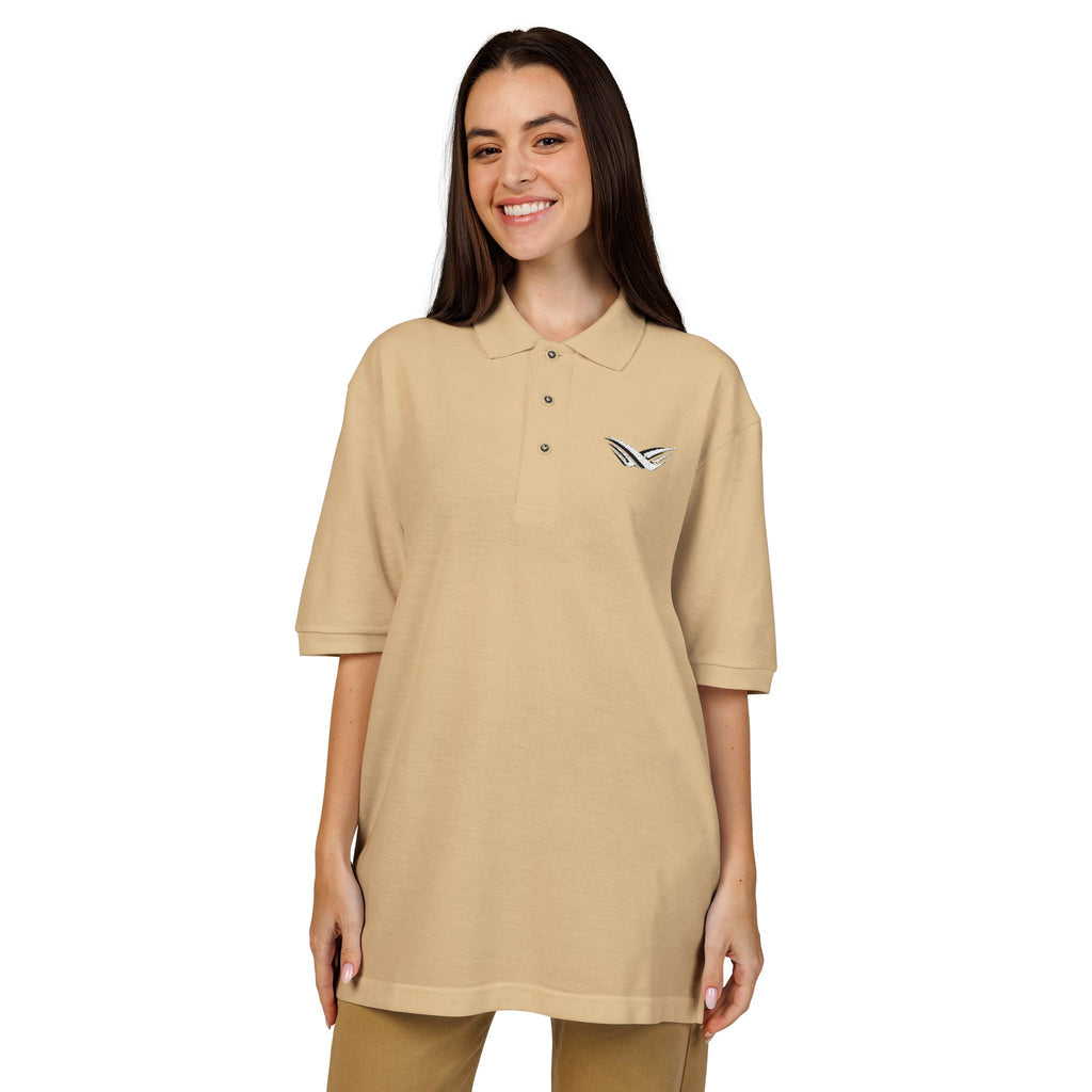 Embroidered Wing Logo Polo Shirt — Classic Lightweight Golf & Casual Polo