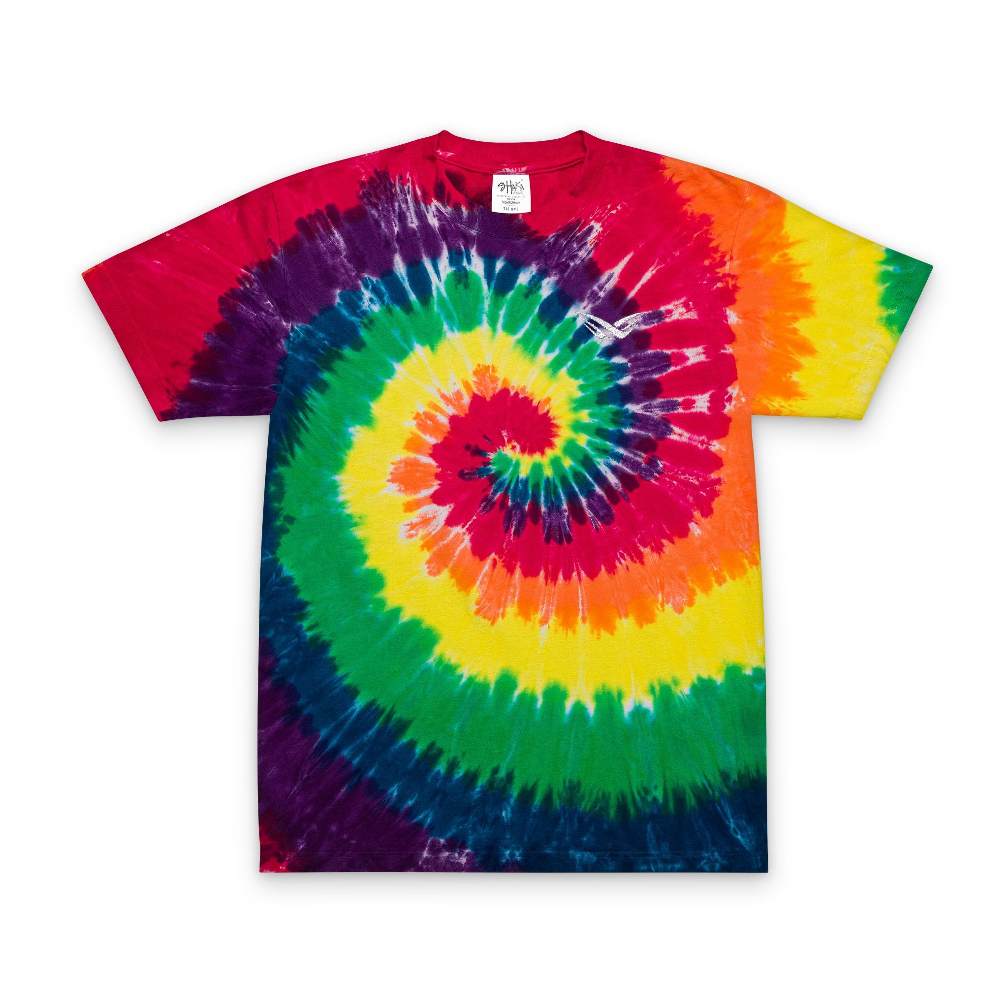 Tie-Dye Spiral Embroidered T-Shirt